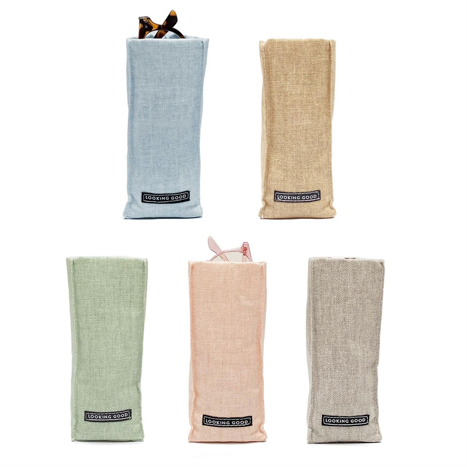 "Looking Good" Standing Triangulare Weighed Eyeglasses Holder in Gift Box, Style: Canvas