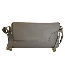 The Kim Black - Pebbled Belt/Crossbody Bag, Color: Ash