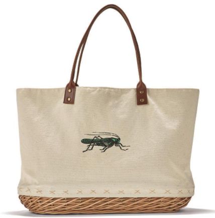 Canvas Market Tote with Basket Bottom