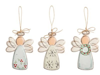 Stoneware Angel Ornaments
