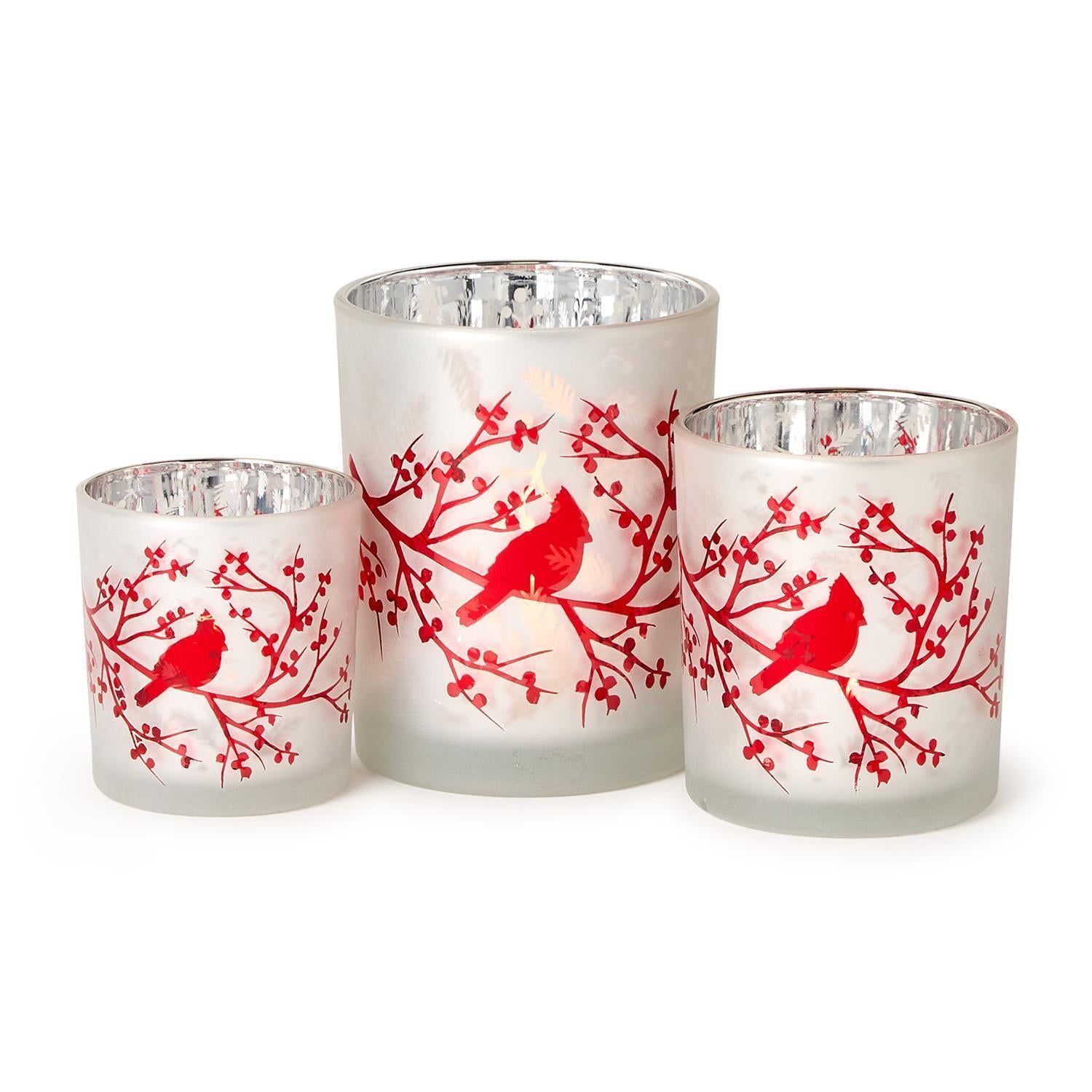 Red Cardinal Tealight Candleholders