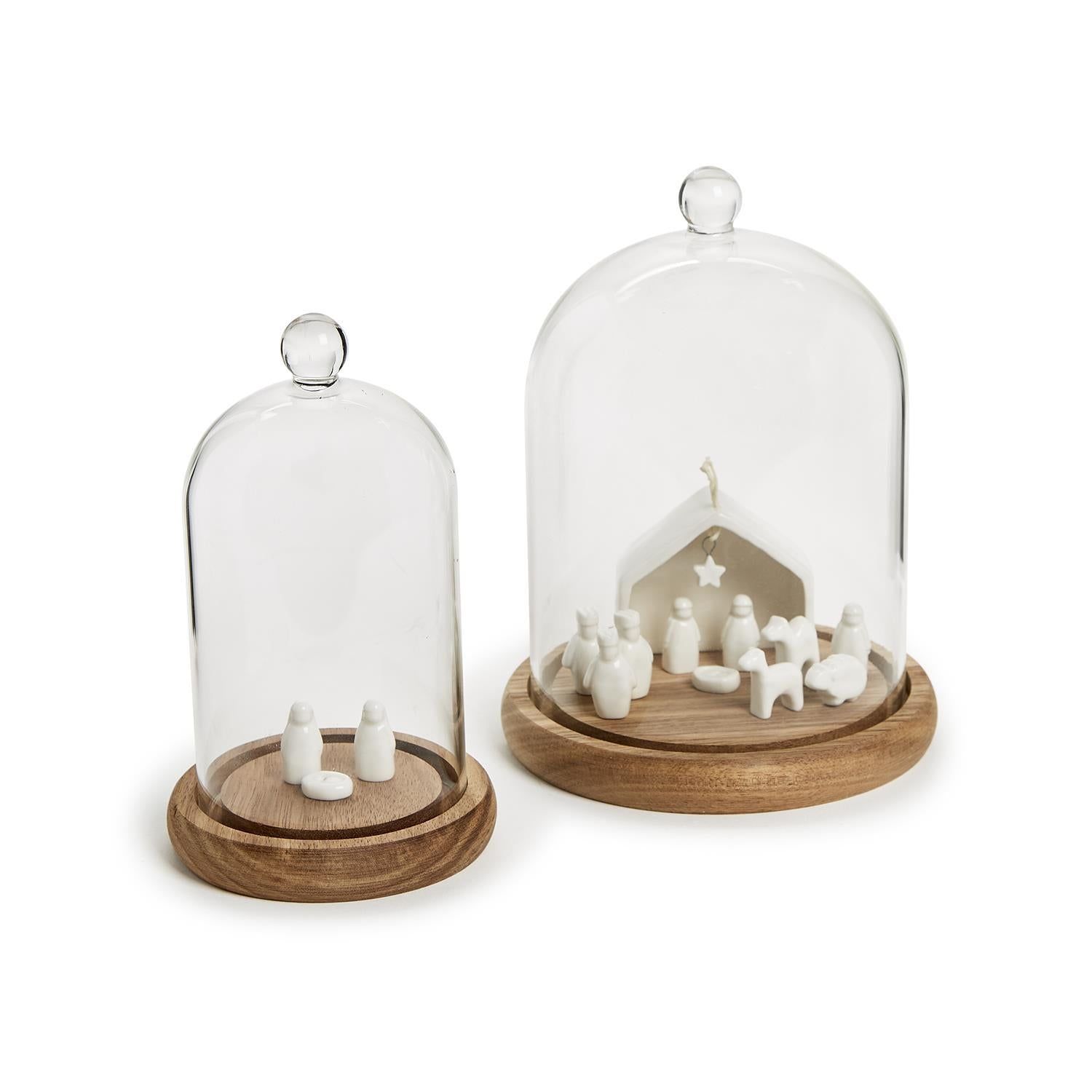 Cloche with Ball Handle and Wood Base