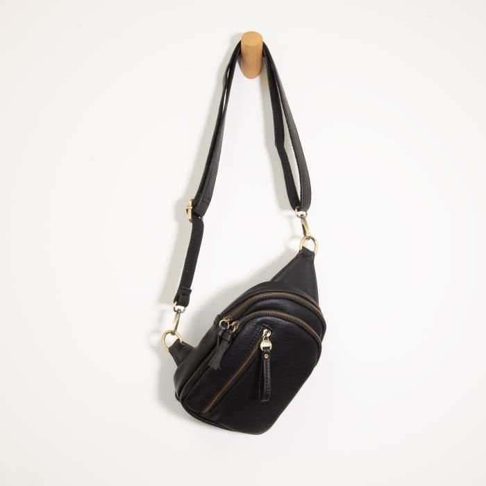 Skyler Sling Bag, Color: Black