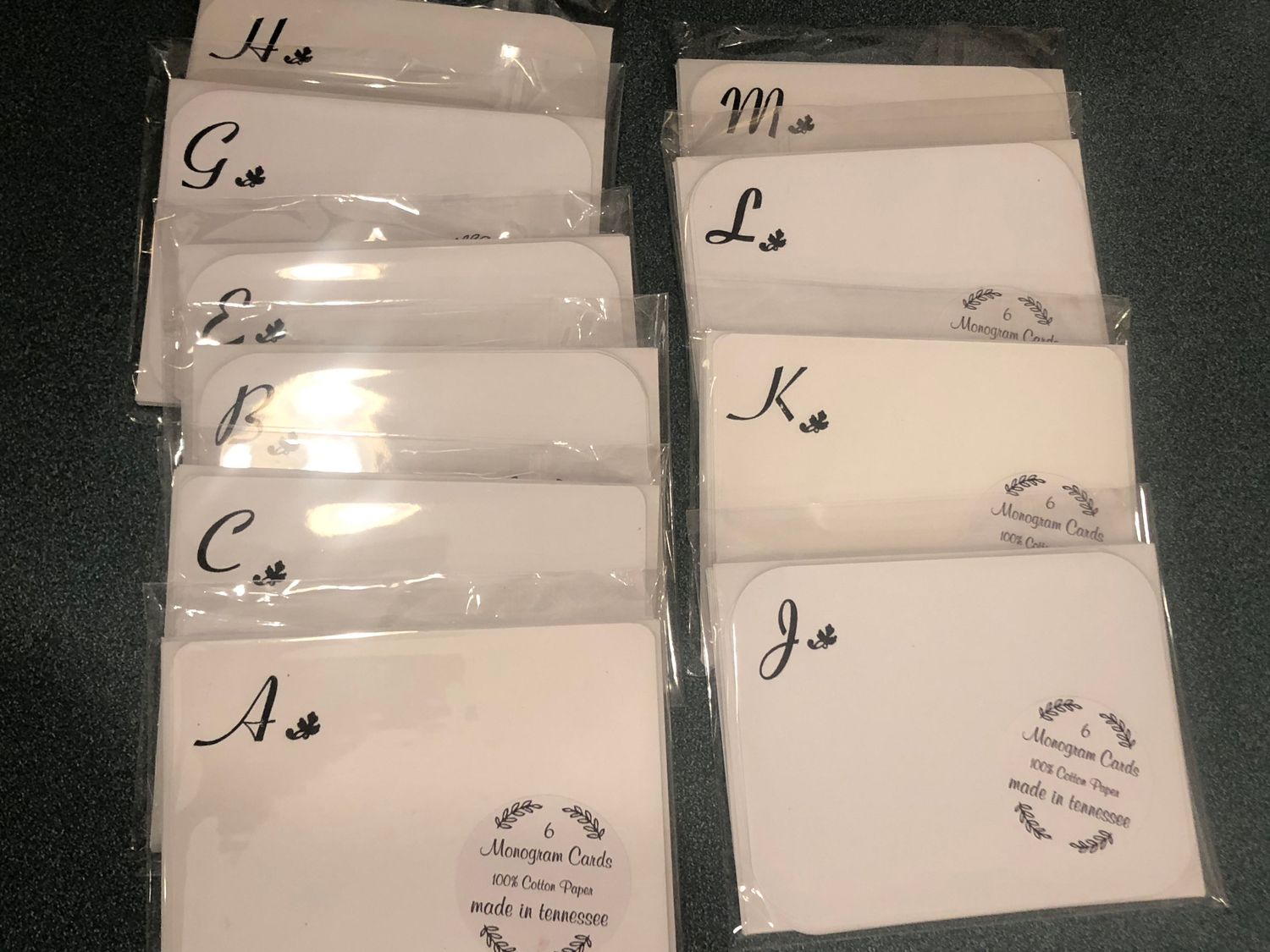Monogram Card Set