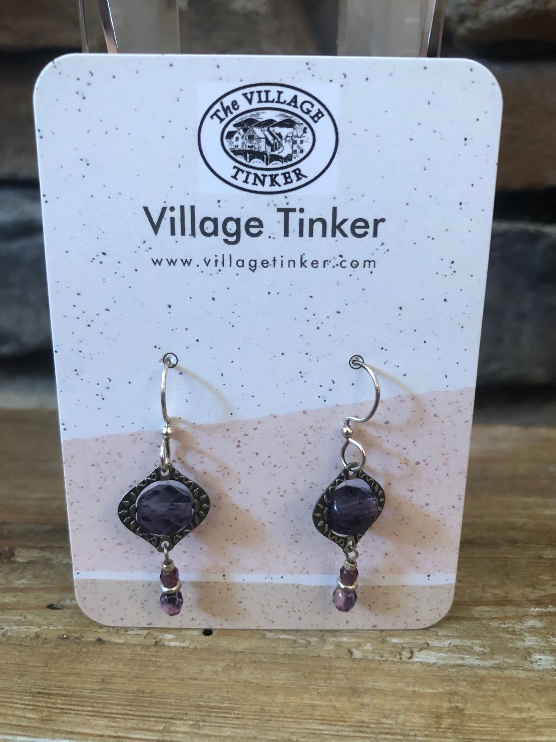 Lady Michal Earrings, Color: Purple