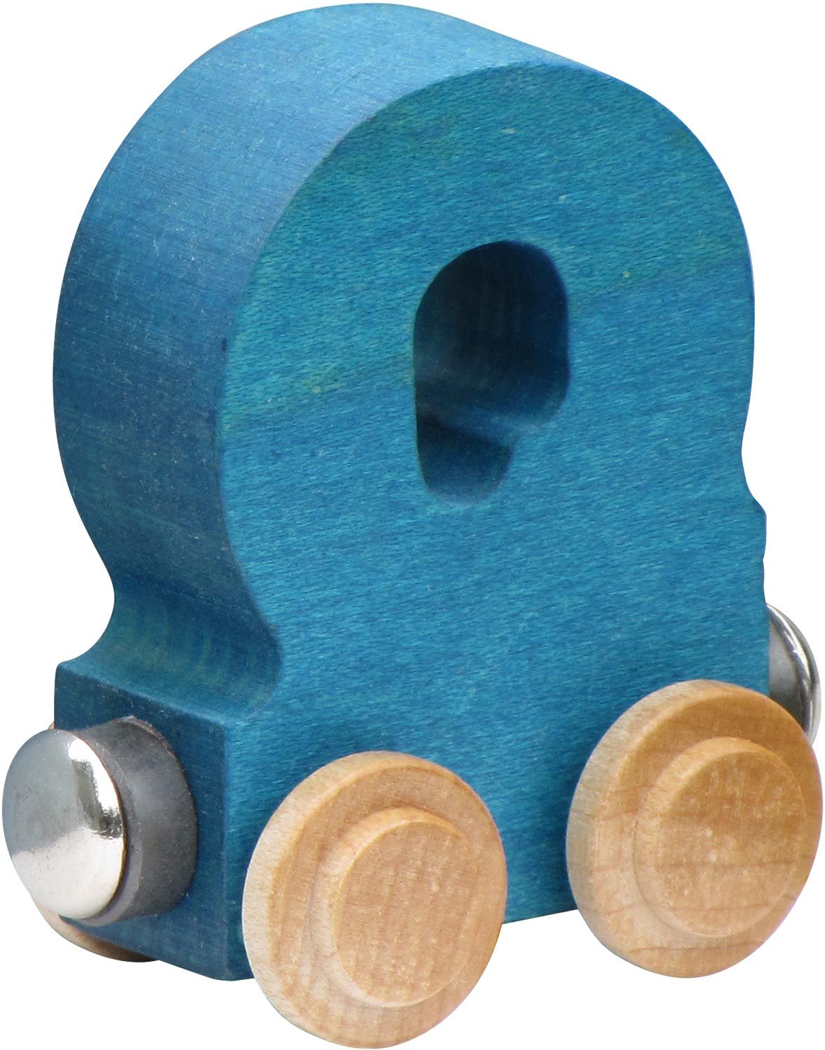 Letter Q- Bright Colored Wooden Name Train