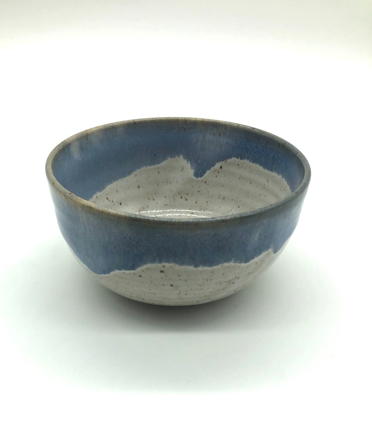 Breakfast Bowl With Green Rim, Color: Blue