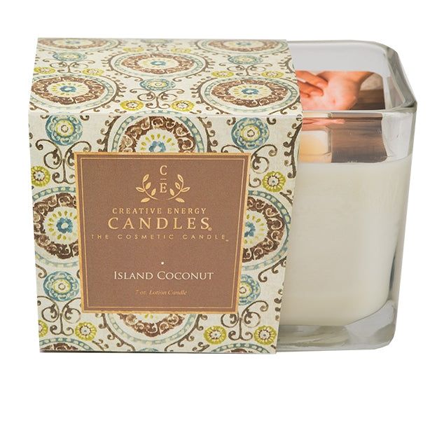 Island Coconut: 2-in-1 Soy Lotion Candle, Size: 6 oz