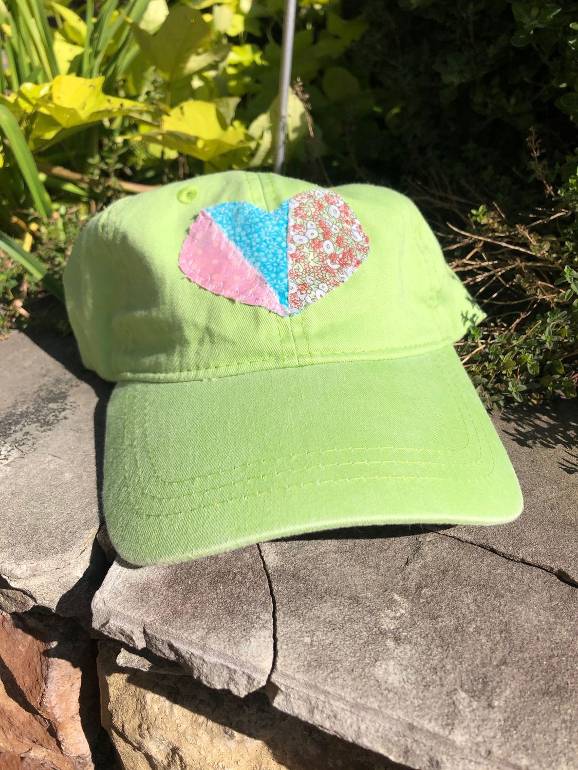 Patchwork Adjustable Hats, Style: Green w/ heart