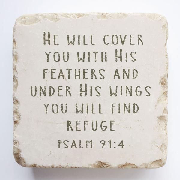 Psalm 91:4 Scripture Stone, Size: Small