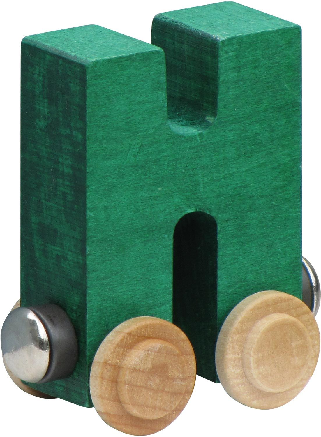 Letter H- Bright Colored Wooden Name Train