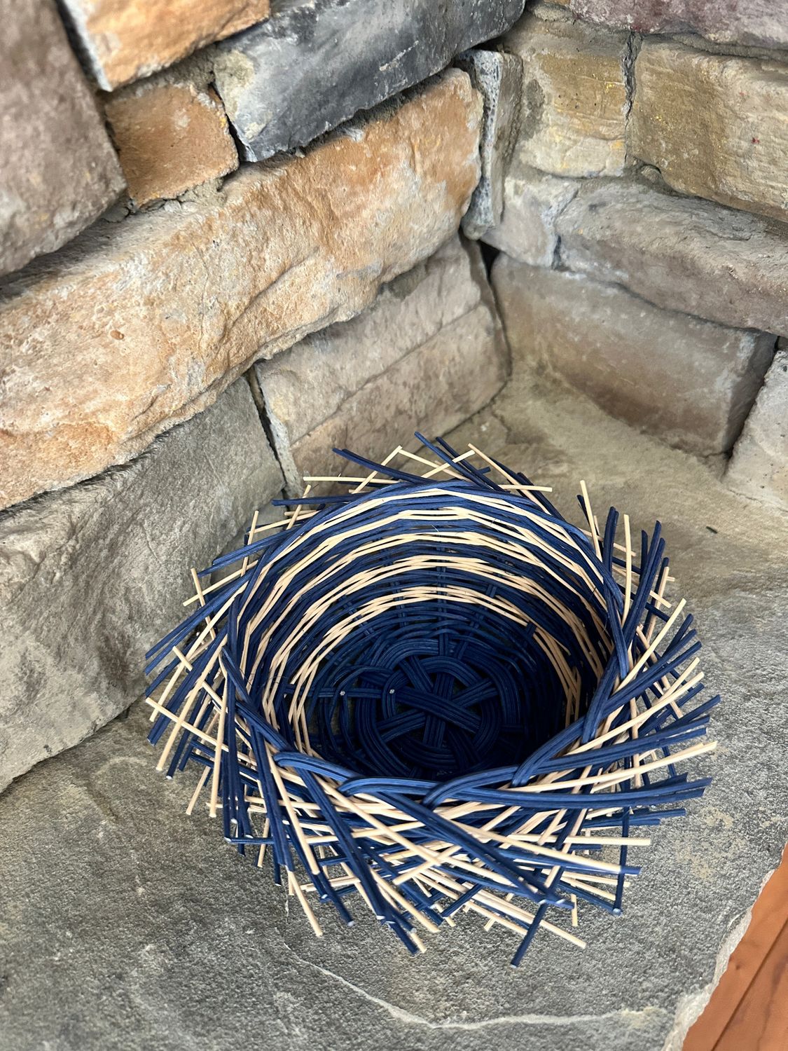 Bird Nest Basket - Blue