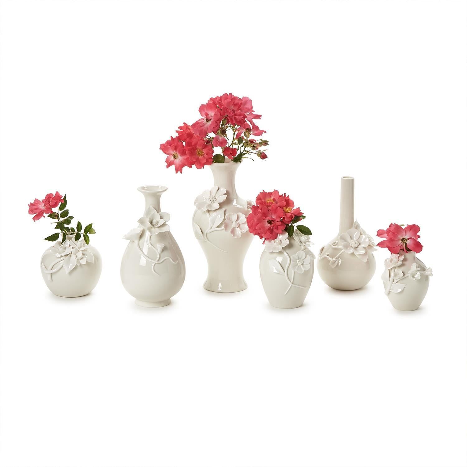 Scuplted Flower Mini Vases