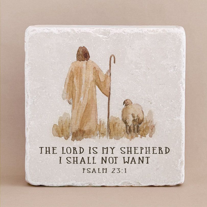 The Lord is my Shepherd Psalm 23:1 Scripture Stone