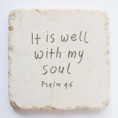 Psalm 46 Scripture Stone, Size: Small