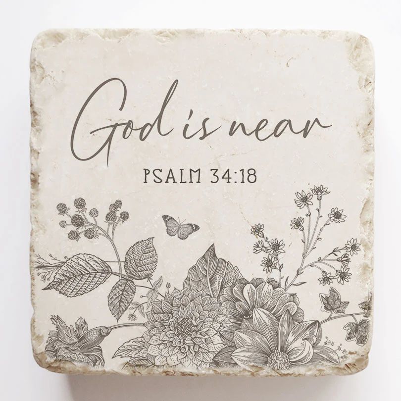 God is Near Scripture Stone