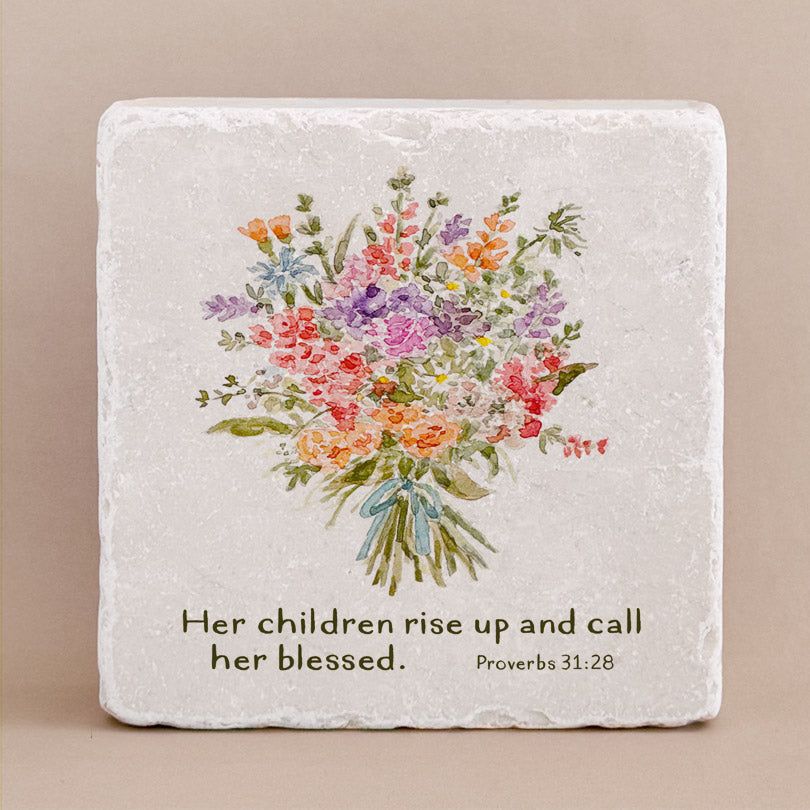 Her Children Arise Proverbs 31:28 Scripture Stone