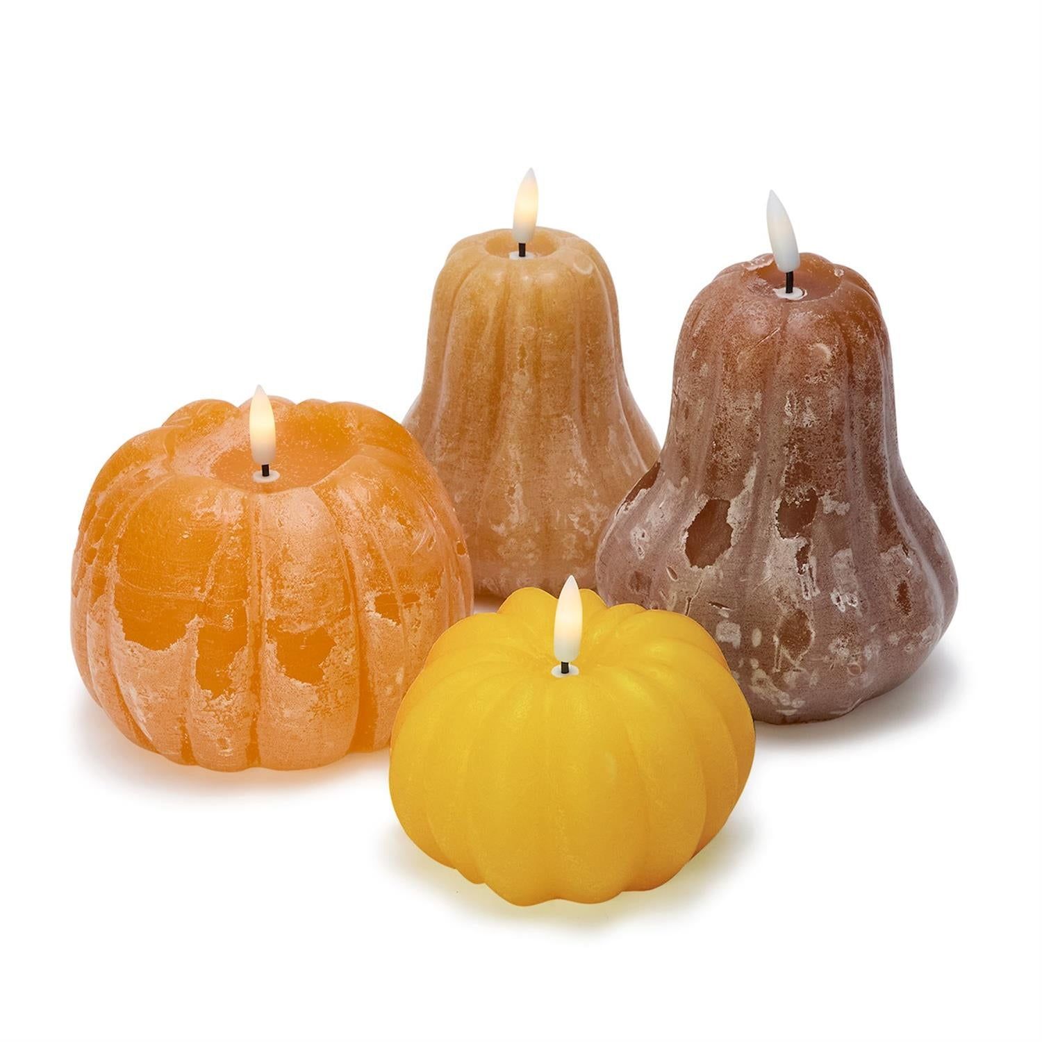 Flameless Pumpkin &amp; Gourd Candles