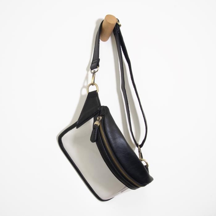 Sylvie Clear Sling/Belt Bag, Color: Black