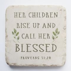 Proverbs 31:28 Scripture Stone