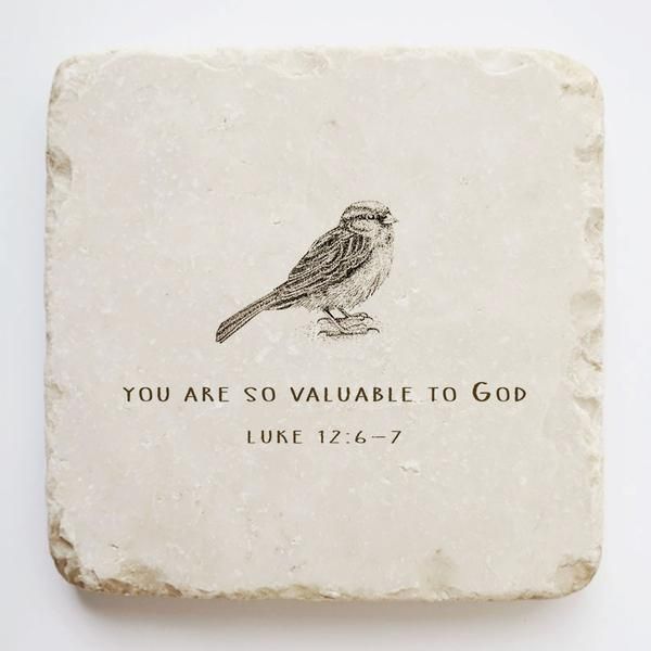 Luke 12:6-7 Stone- You are so valuable to God, Size: Small