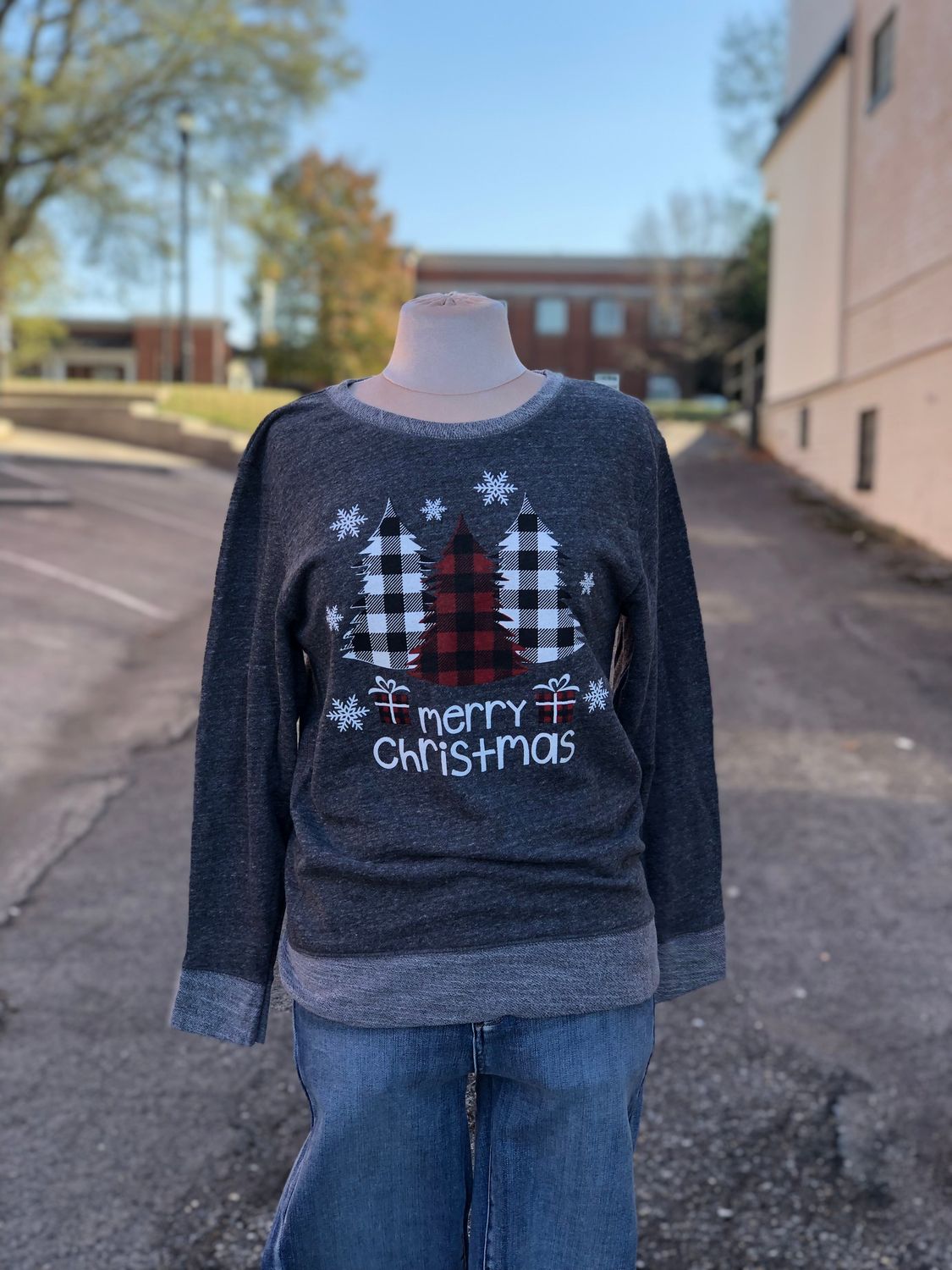 Merry Christmas Patched Crewneck Sweatshirt