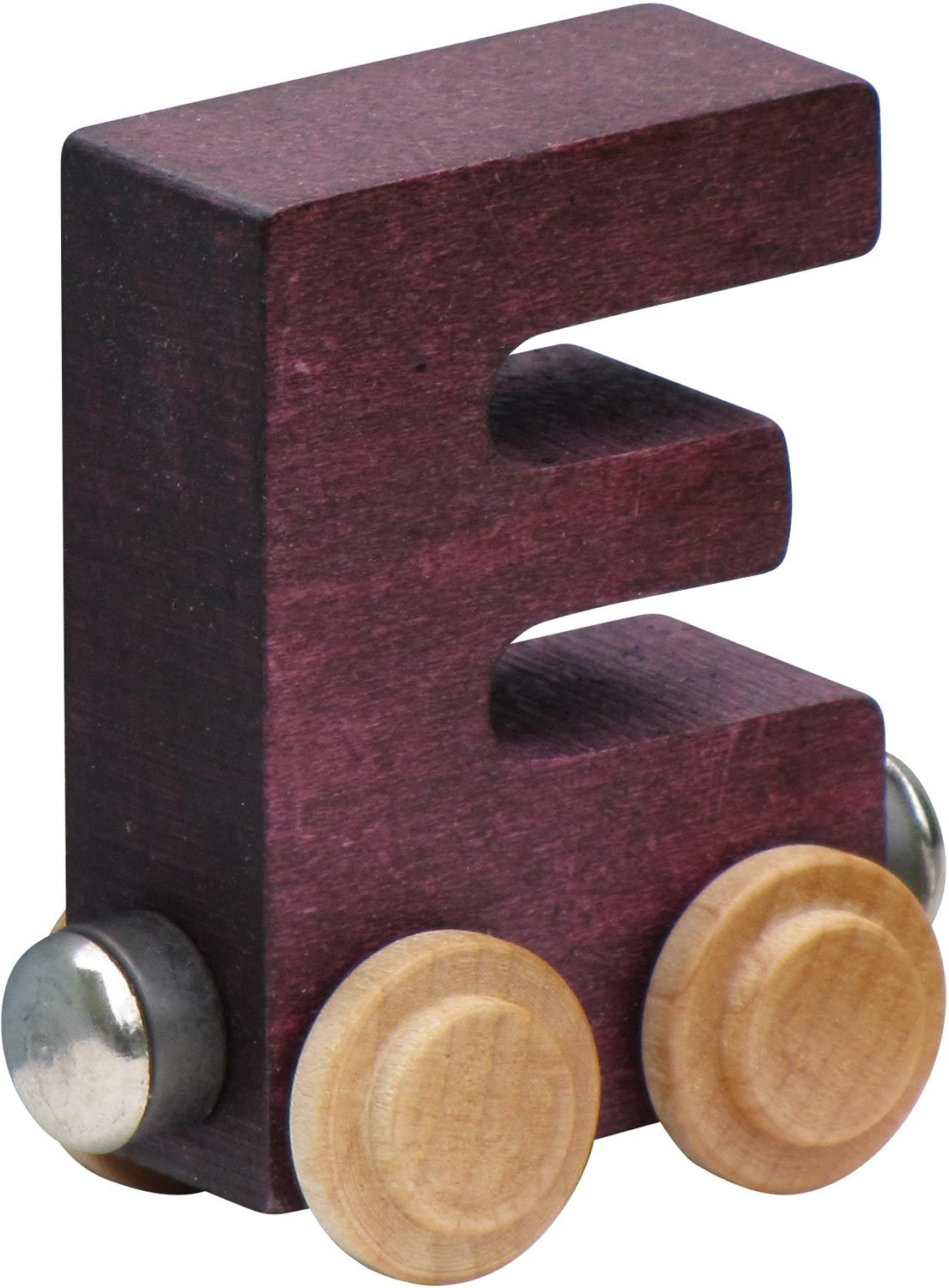 Letter E- Bright Colored Wooden Name Train