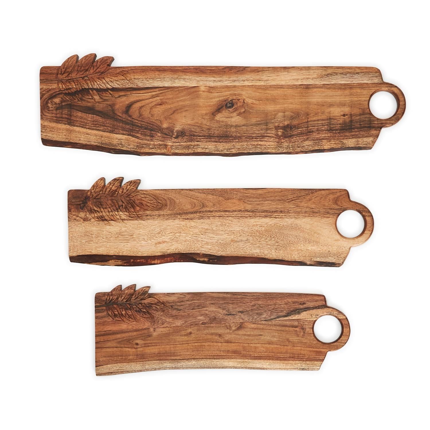 Handcrafted Charcuterie Boards with leaf design