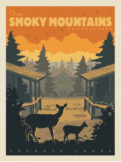 Great Smoky Mountains Leconte Lodge Art Print