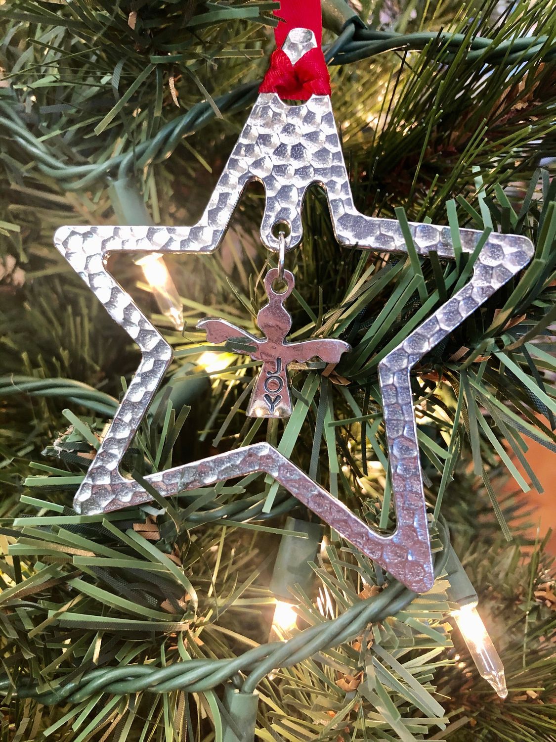 Christmas Star with Message- Christmas Ornament, Style: Angel of Joy