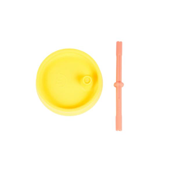 Essential Sippy Lid + Straw, Color: Banana