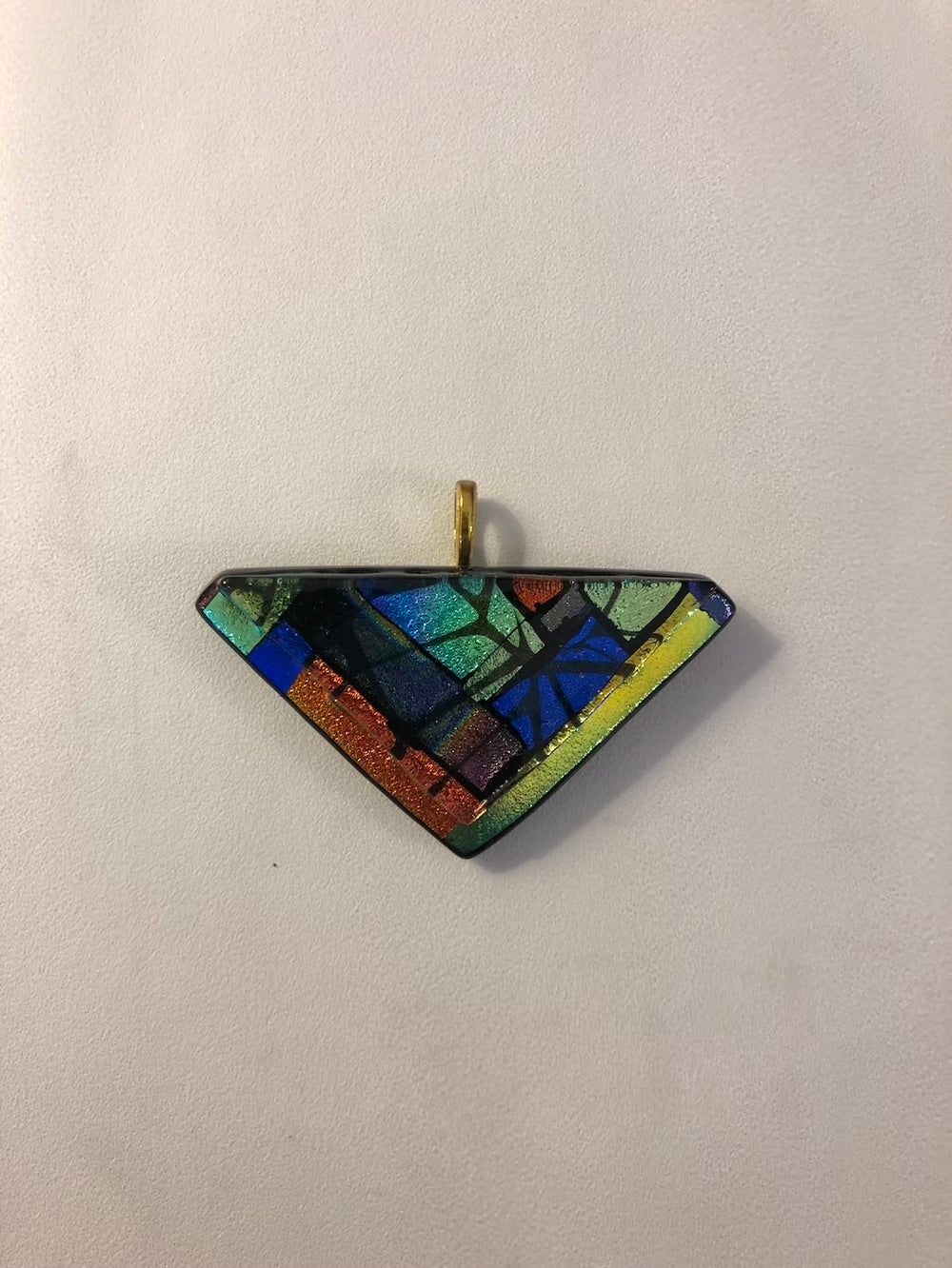 Geometric Dichoroic Glass Pendant, Style: #1