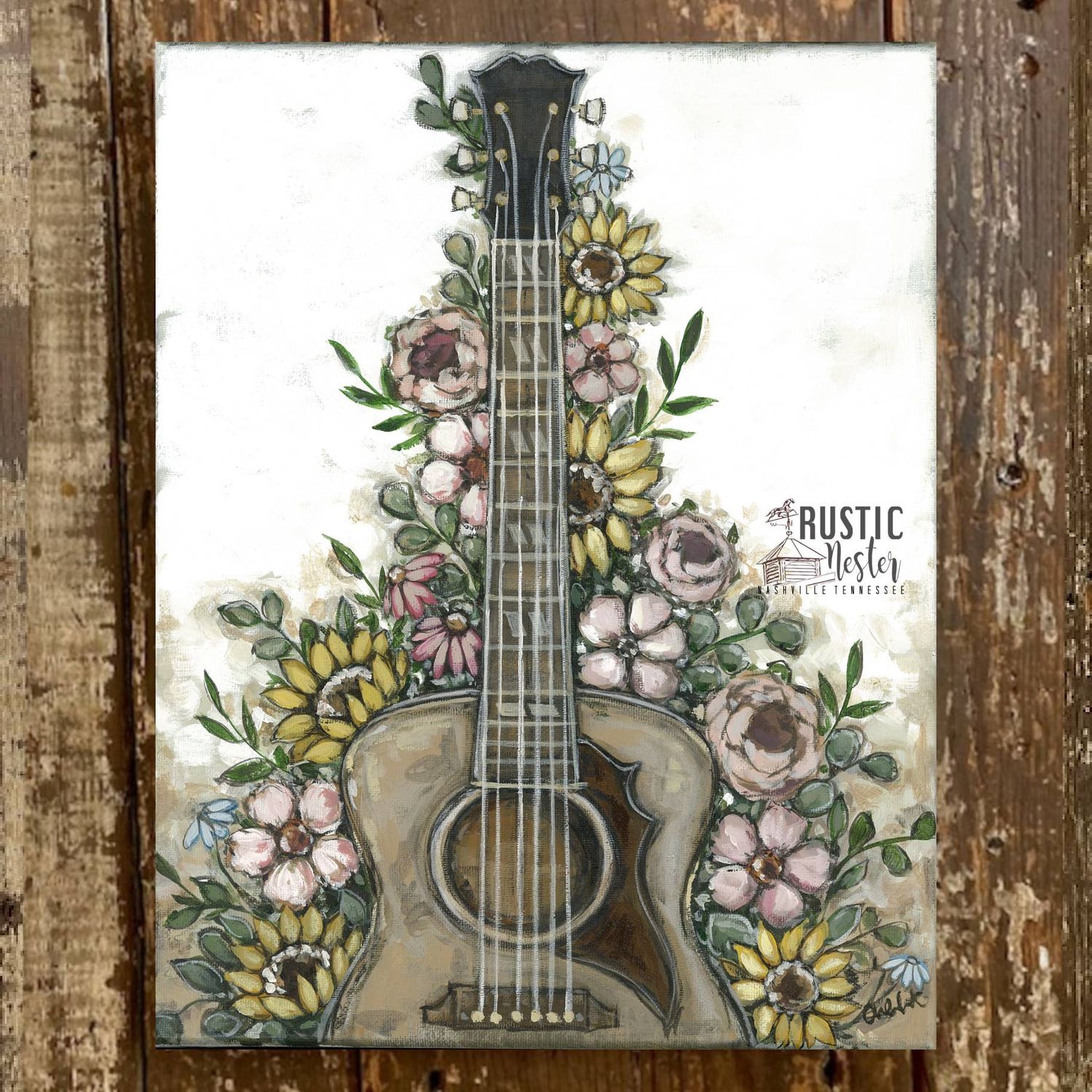 Guitar original art print
