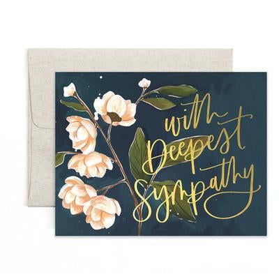 With Deepest Sympathy- Greeting Card, Color: Dark Blue