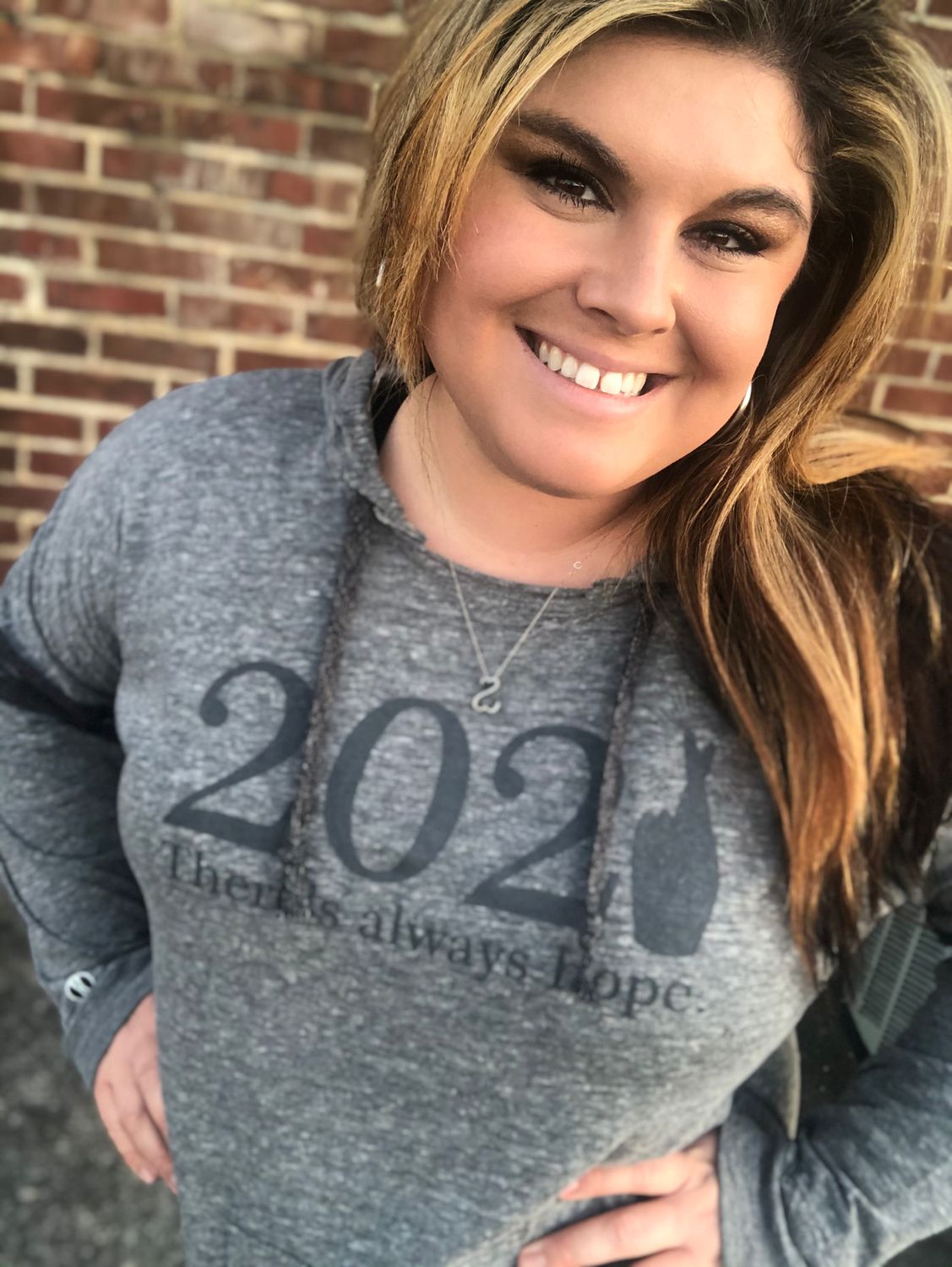 CLEARANCE-2021- Fingers Crossed- There's always hope tee, Size: 2XL, Style: Hooded Long Sleeve