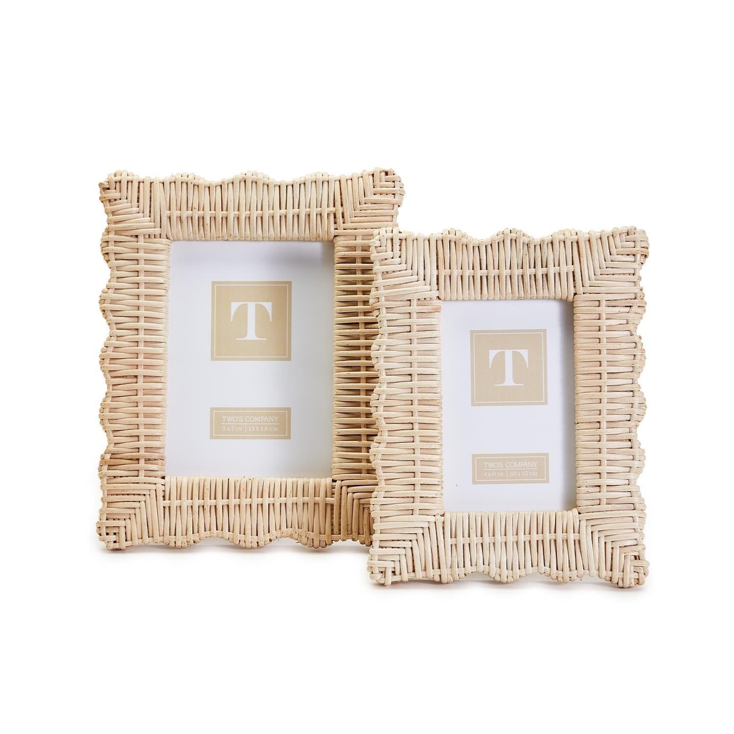 SALE-Wicker Weave Photo Frames