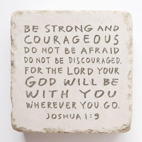 Joshua 1:9 Stone, Size: Small