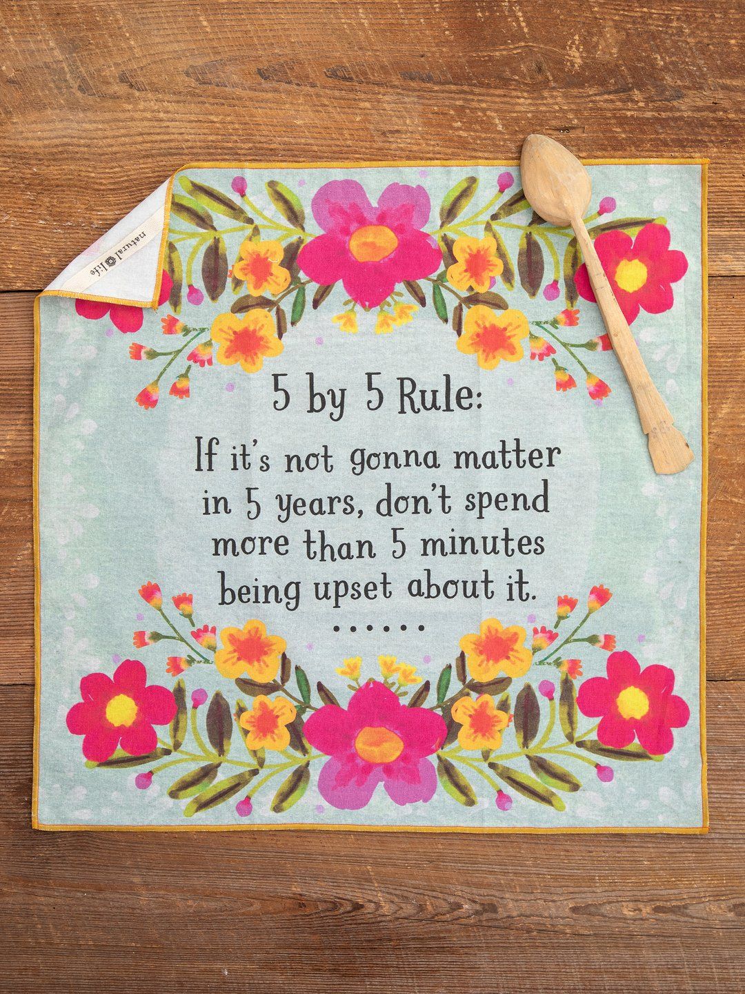 Assorted Cotton Dish Towels, Style: 5 by 5 Rule