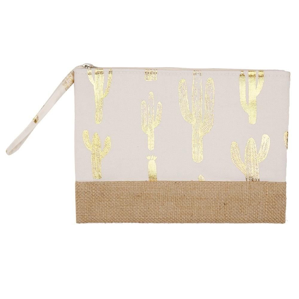 SALE- Wristlet Pouches, Style: Golden Cactus