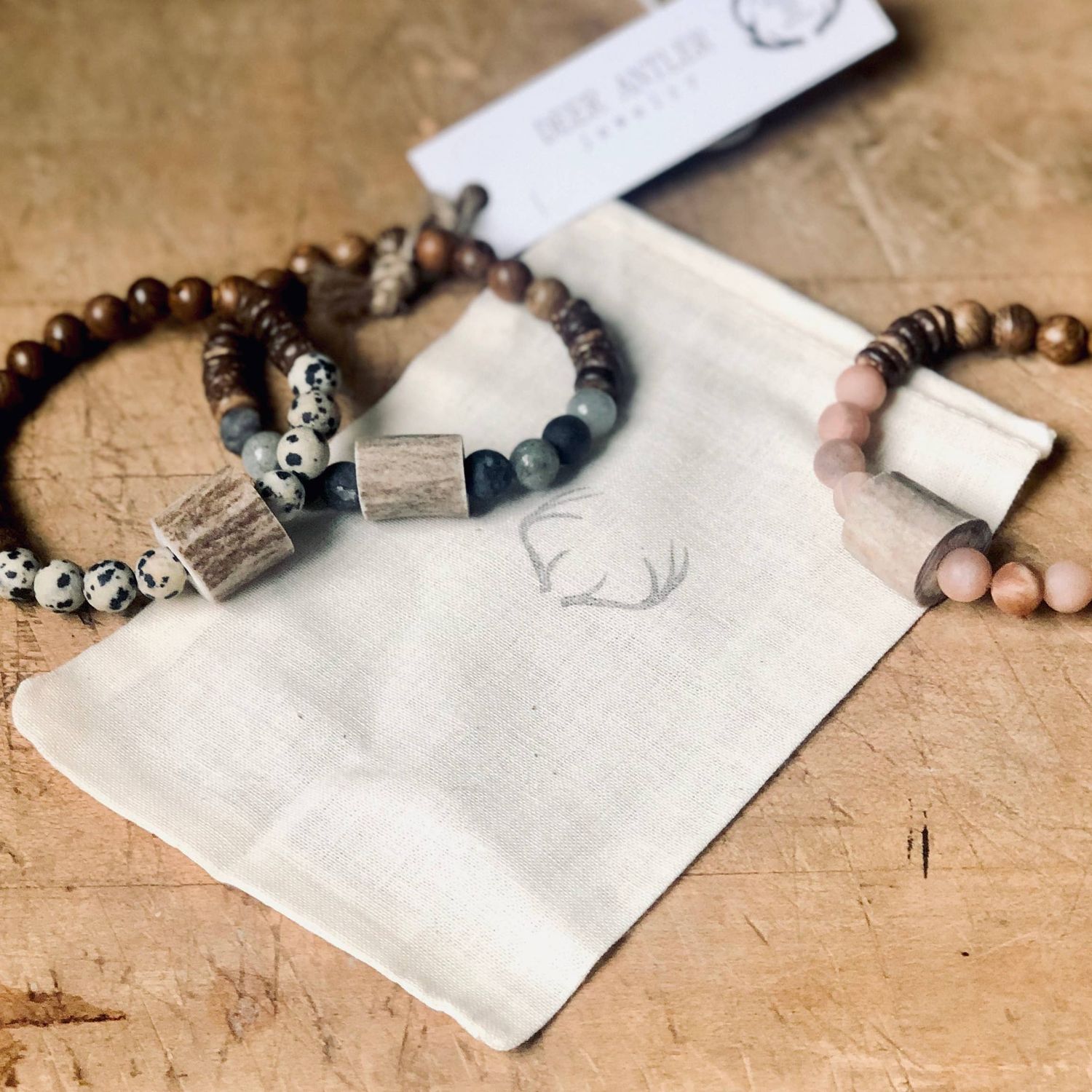 Antler &amp; Gemstone Bracelet