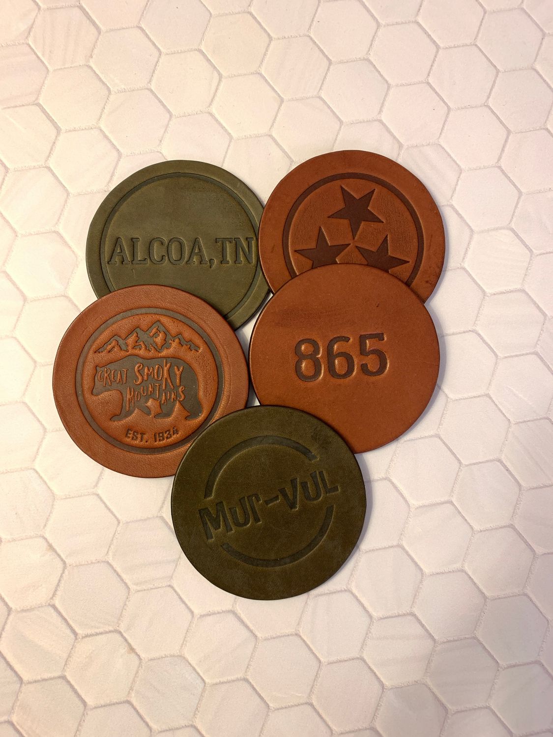 Leather Car Coasters