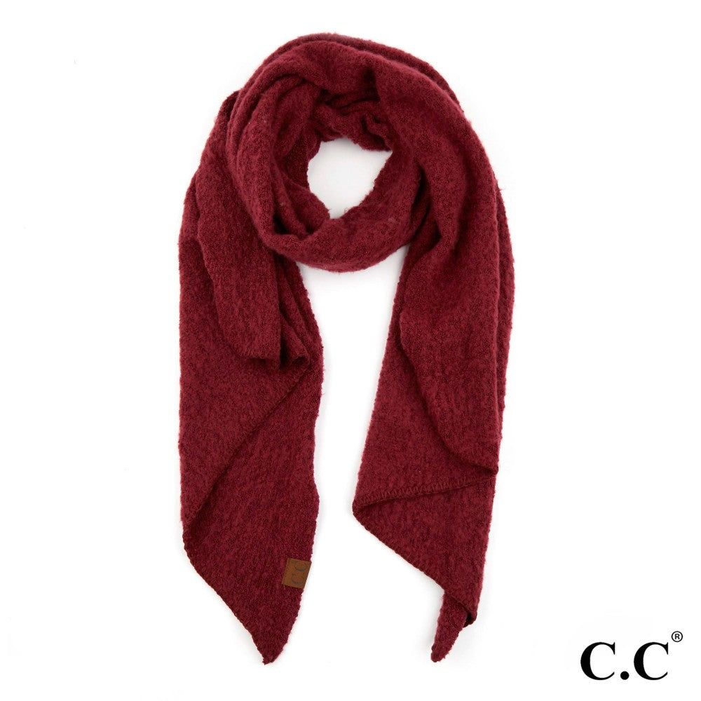 C.C. Brand Bias Cut Scarf Featuring Whipstitch Trim