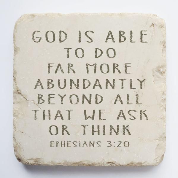 Ephesians 3:20 Stone- God is Able, Size: Small