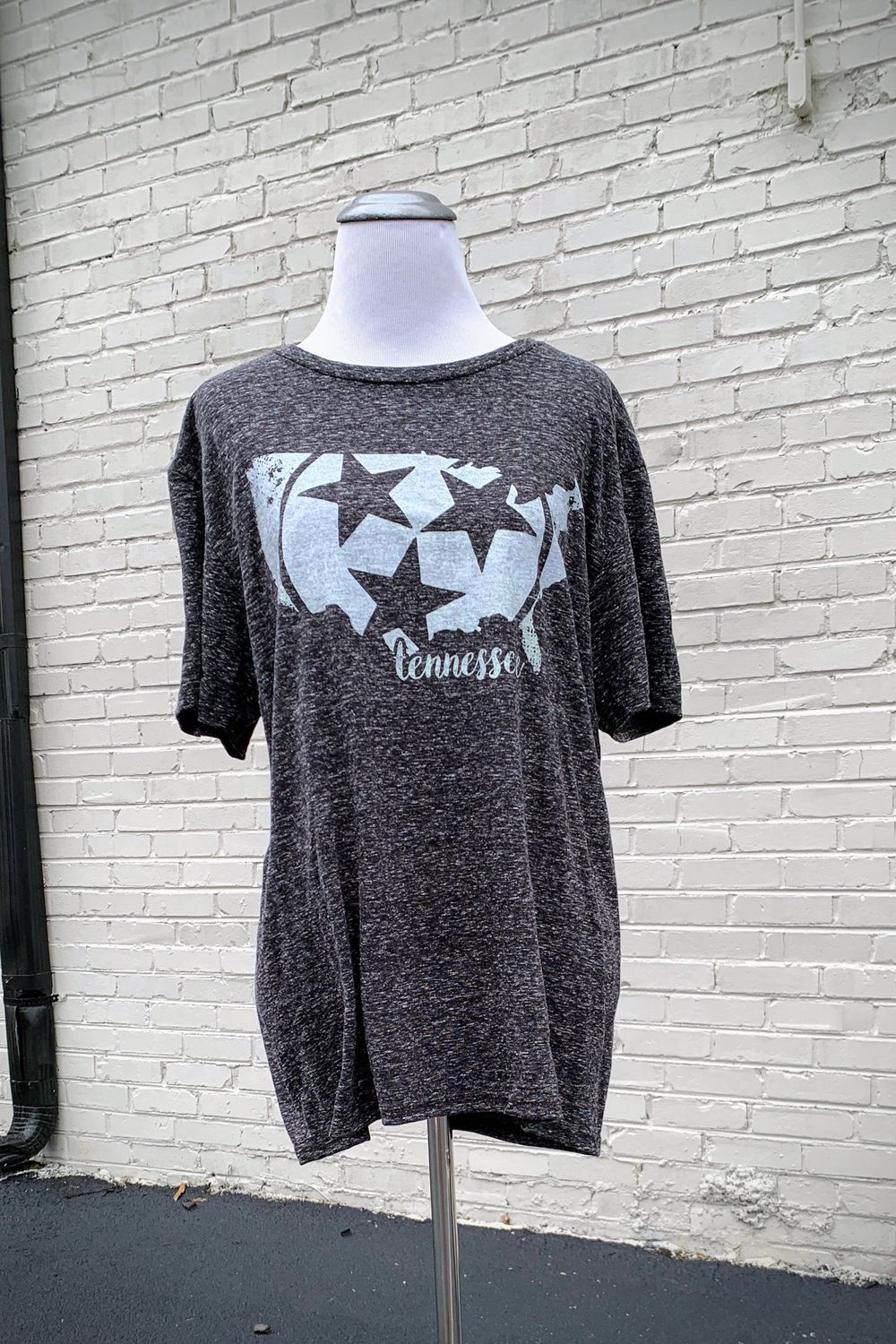 SALE- Tristar, USA Tee in Heather Black
