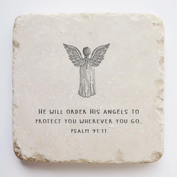 Psalm 91:11 Scripture Stone, Size: Small
