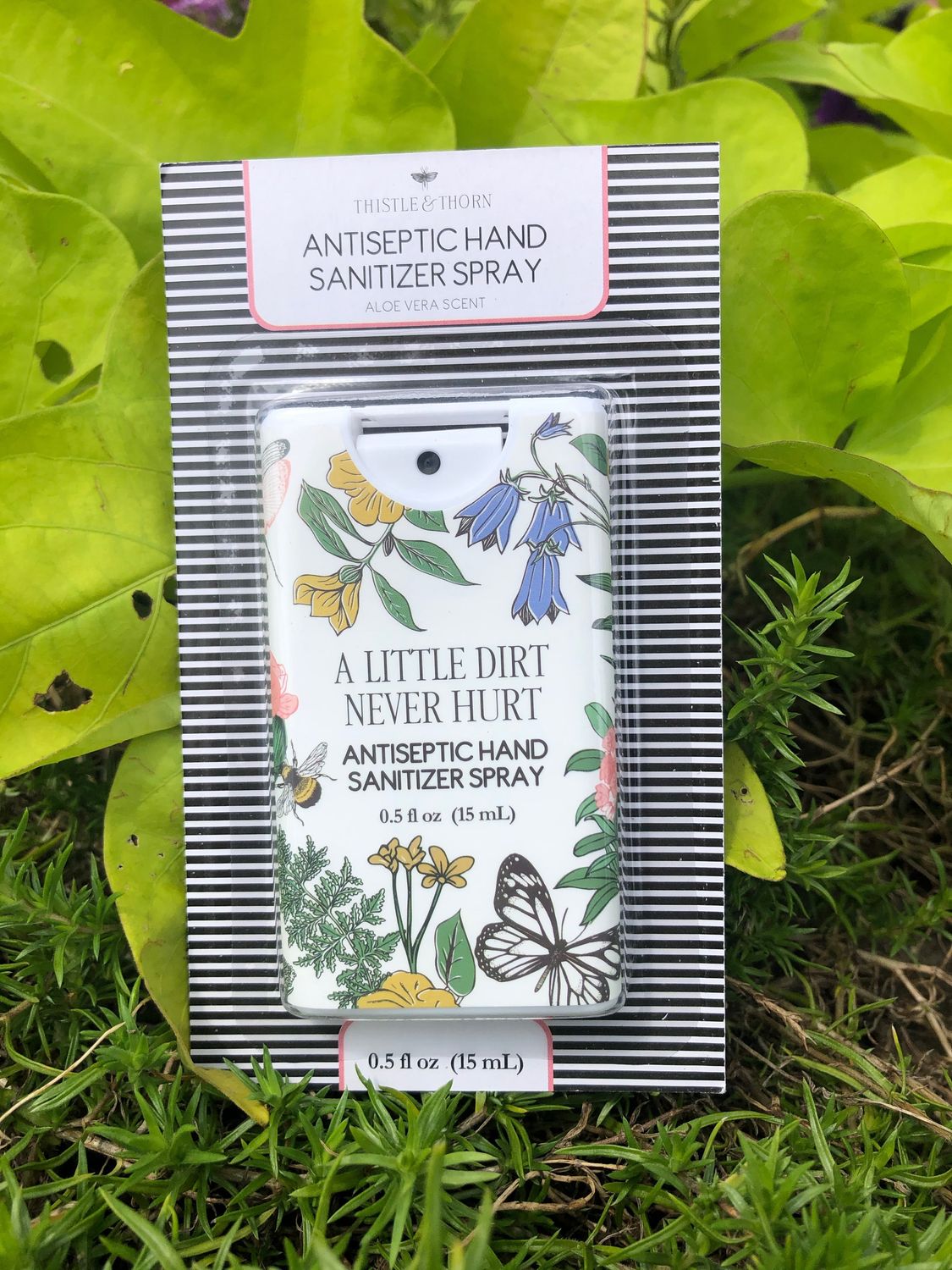 SALE-Floral Hand Sanitizer Spray, Title: A little dirt never hurt