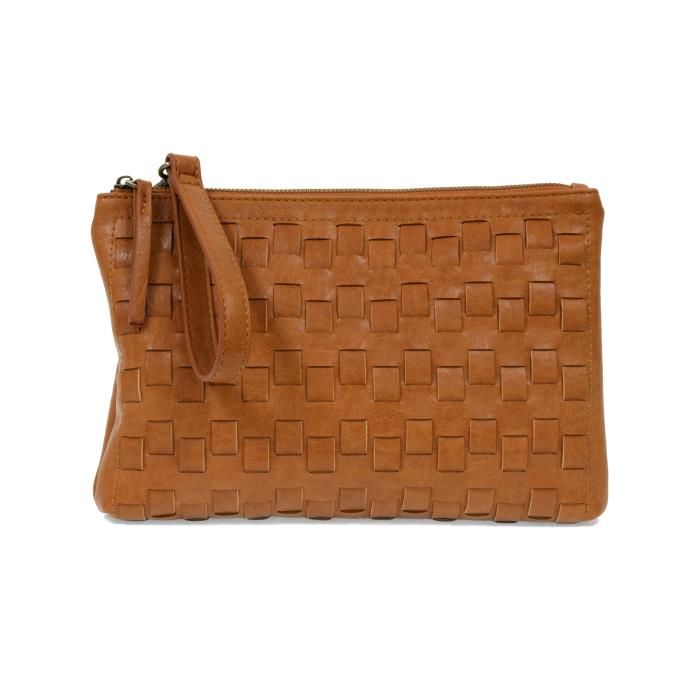 Quinn Woven Convertible Crossbody Clutch, Color: Cognac