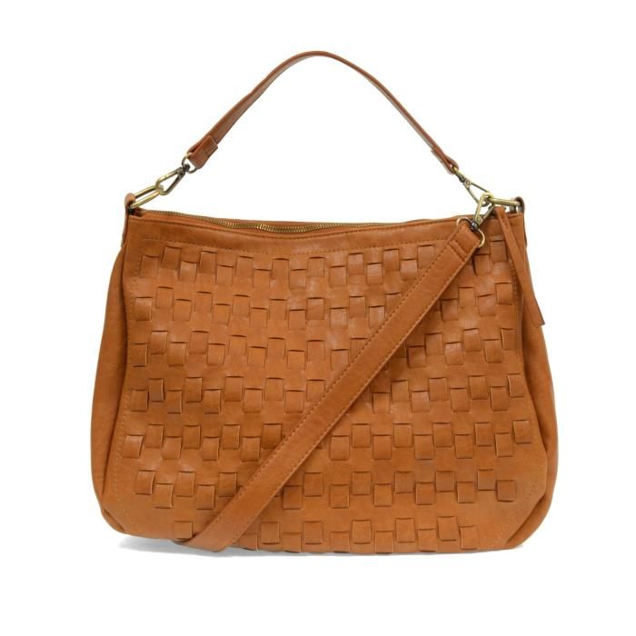 Kali Woven Slouchy Hobo, Color: Cognac