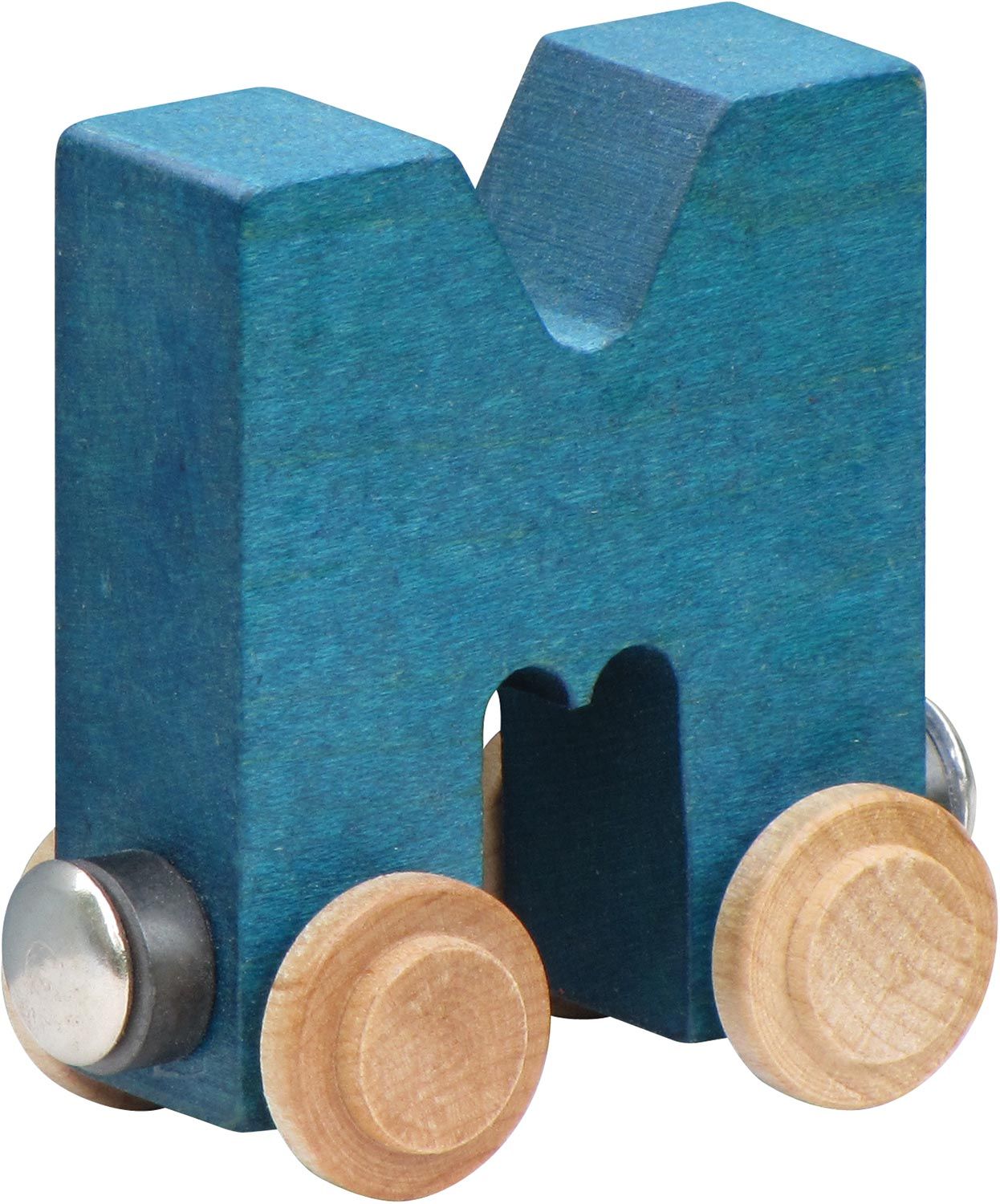 Letter M- Bright Colored Wooden Name Train