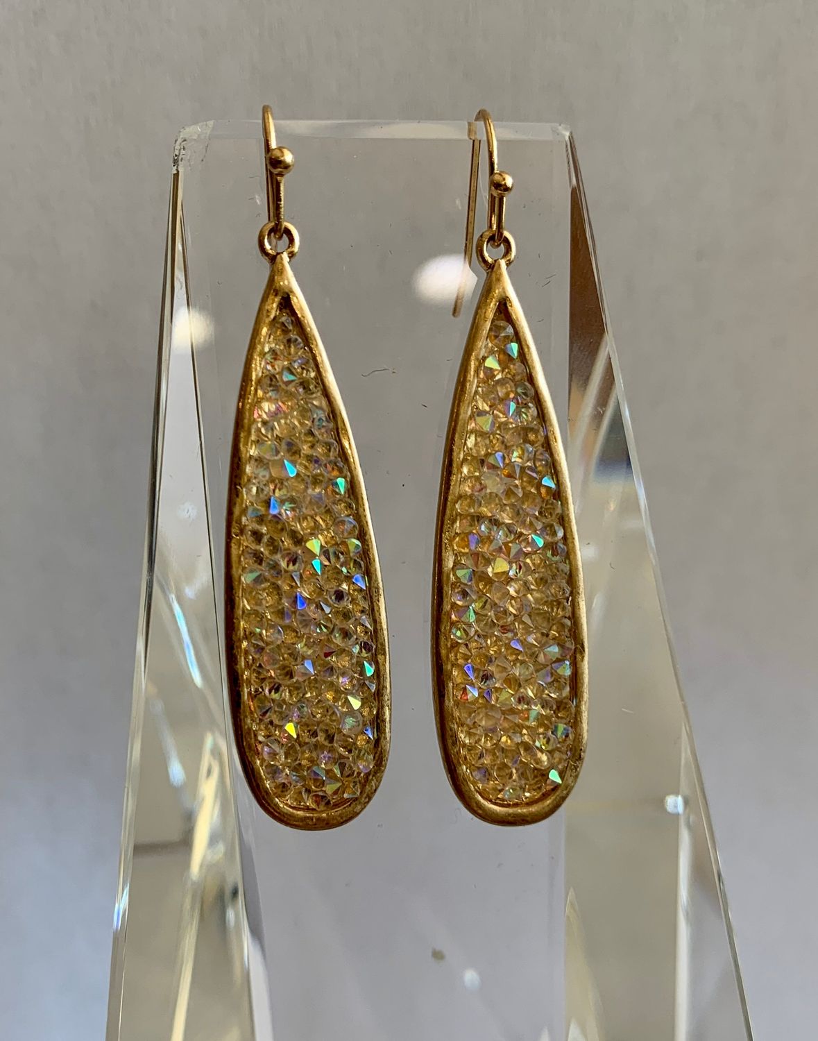 Druzy Drop Earrings, Color: Champagne